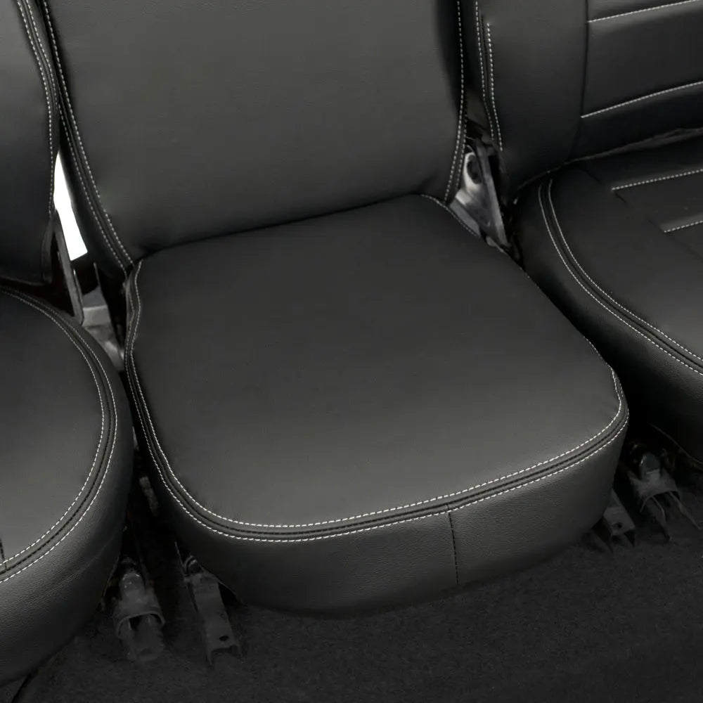 Fits Land Rover Defender 90 / 110 Tailored Leatherette Seat Covers (1987-2006) - Black - UK Custom Covers