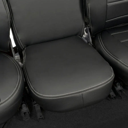 Fits Land Rover Defender 90 / 110 Tailored Leatherette Seat Covers (1987-2006) - Black - UK Custom Covers