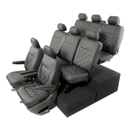 VW T5 / T5.1 Shuttle Tailored Leatherette Seat Covers (2003-2015) - UK Custom Covers