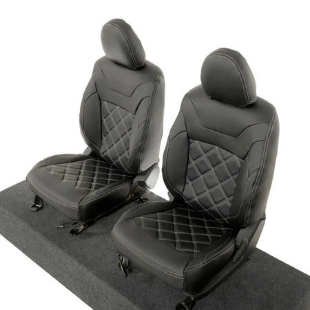 Mitsubishi Barbarian Tailored Leatherette Seat Covers (2016 Onwards) - Black - UK Custom Covers