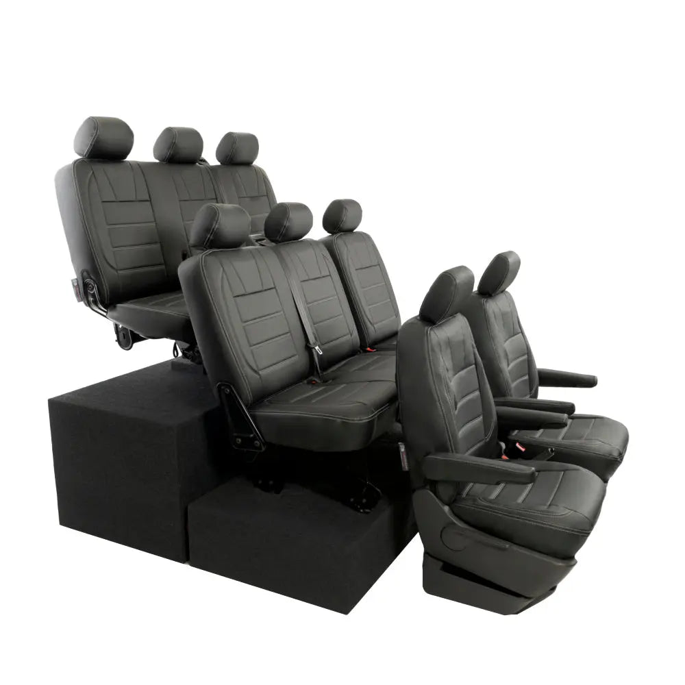 VW T5 / T5.1 Shuttle Tailored Leatherette Seat Covers (2003-2015) - UK Custom Covers