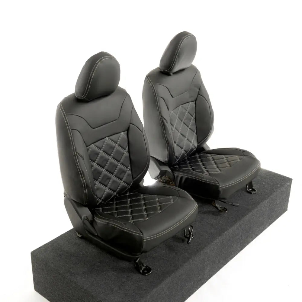 Mitsubishi Barbarian Tailored Leatherette Seat Covers (2016 Onwards) - Black - UK Custom Covers