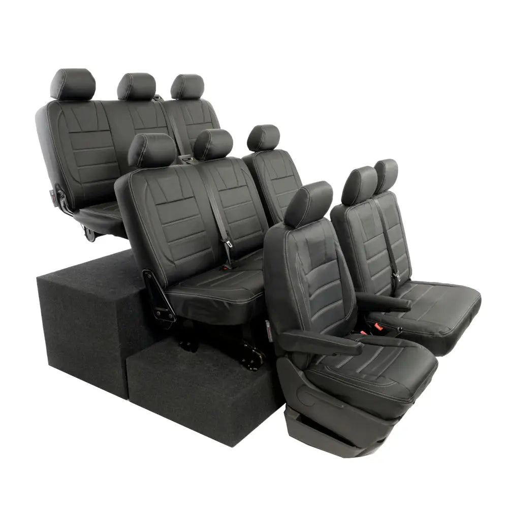 VW T5 / T5.1 Shuttle Tailored Leatherette Seat Covers (2003-2015) - UK Custom Covers