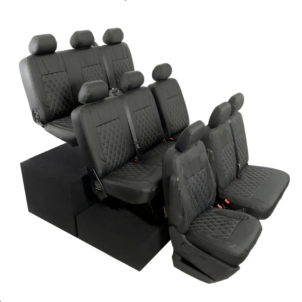 VW T5 / T5.1 Shuttle Tailored Leatherette Seat Covers (2003-2015) - UK Custom Covers
