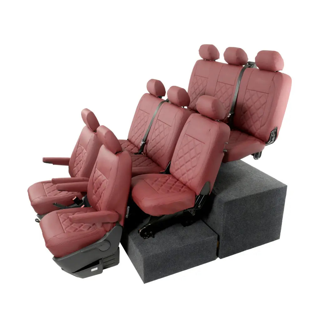 VW T5 / T5.1 Shuttle Tailored Leatherette Seat Covers (2003-2015) - UK Custom Covers