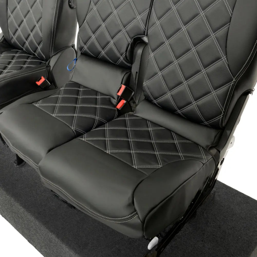 Toyota Proace City Tailored Leatherette Seat Covers (2018 Onwards) - Black - UK Custom Covers