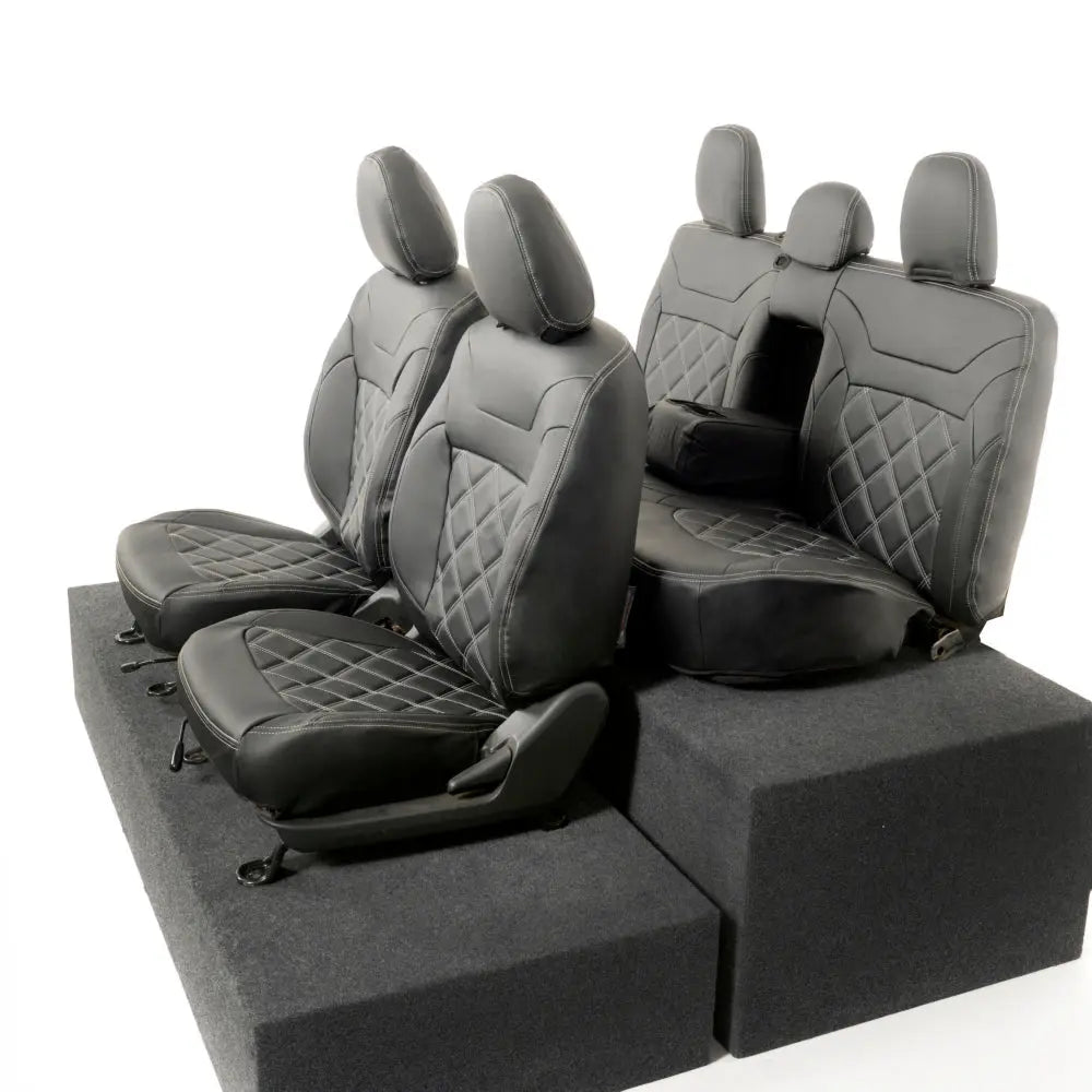 Mitsubishi Barbarian Tailored Leatherette Seat Covers (2016 Onwards) - Black - UK Custom Covers