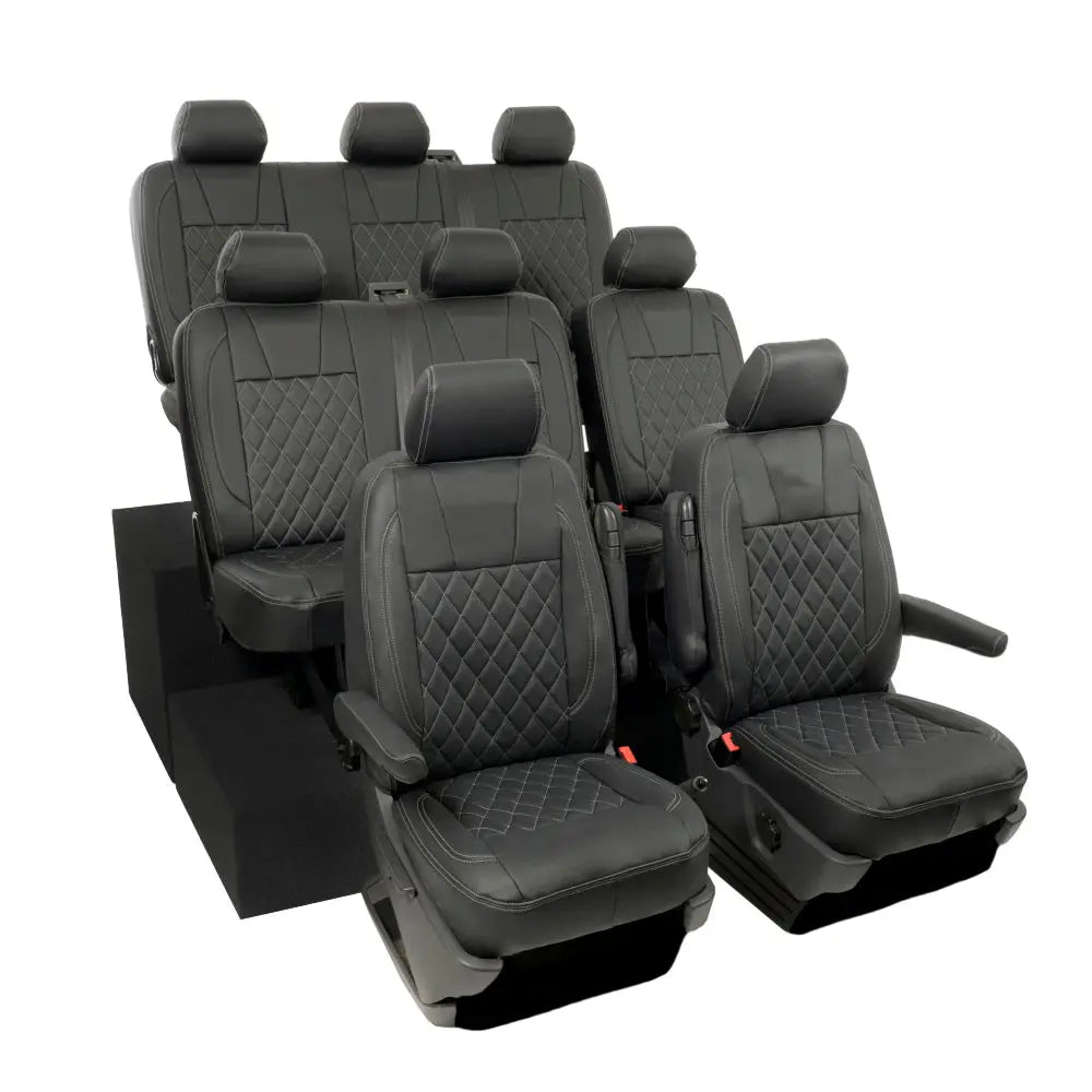 VW T5 / T5.1 Shuttle Tailored Leatherette Seat Covers (2003-2015) - UK Custom Covers