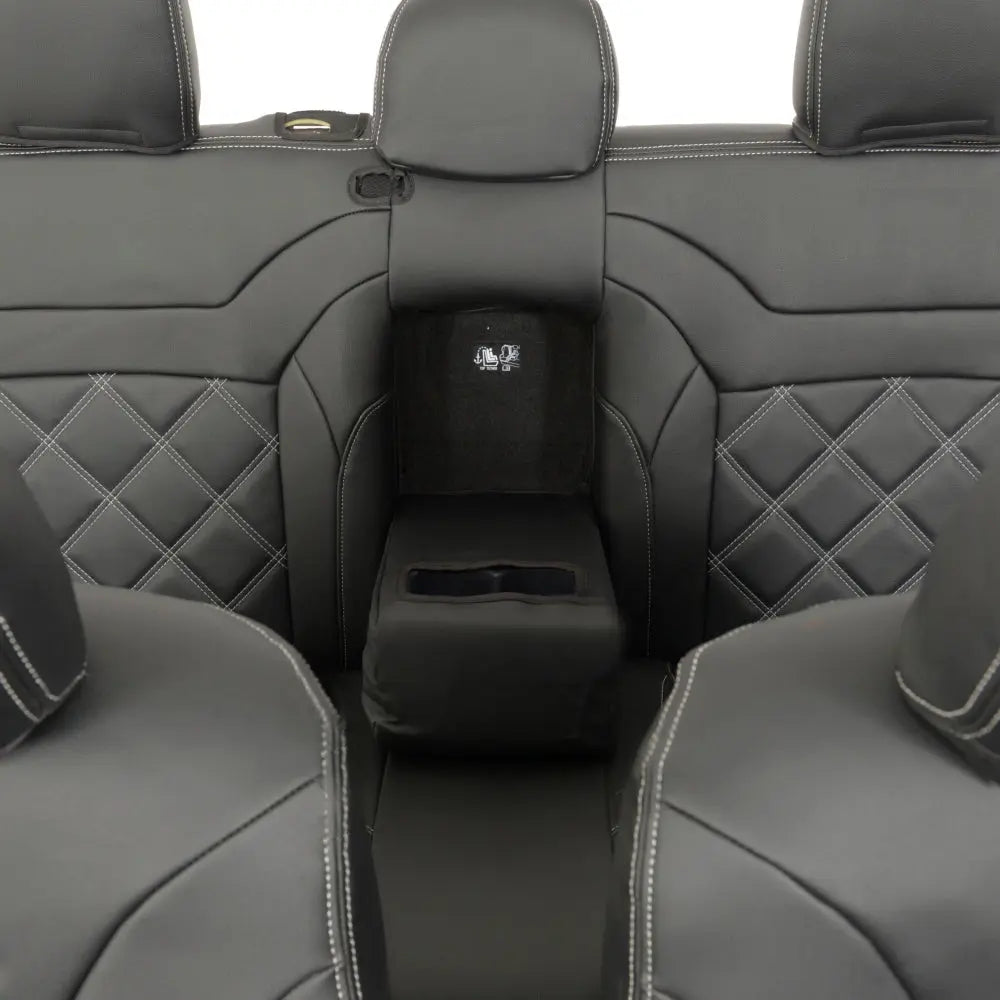 Mitsubishi Barbarian Tailored Leatherette Seat Covers (2016 Onwards) - Black - UK Custom Covers