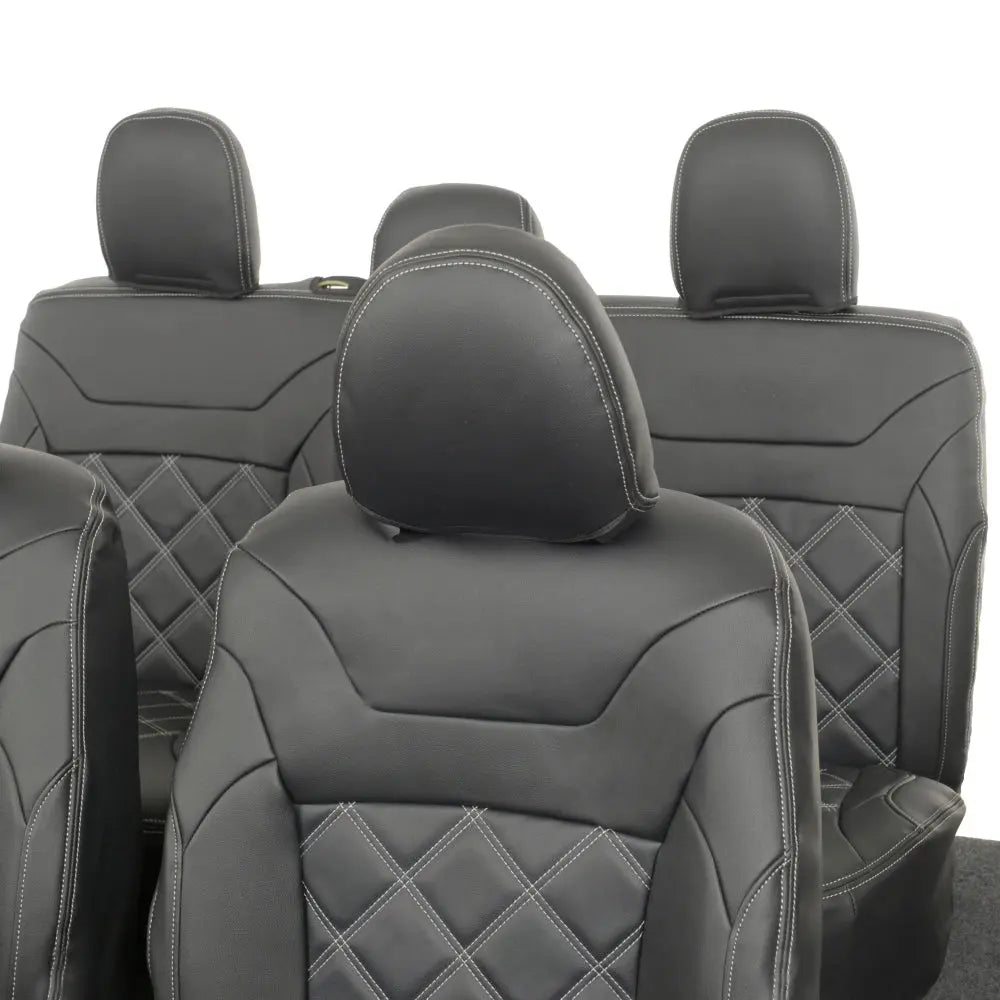 Mitsubishi Barbarian Tailored Leatherette Seat Covers (2016 Onwards) - Black - UK Custom Covers