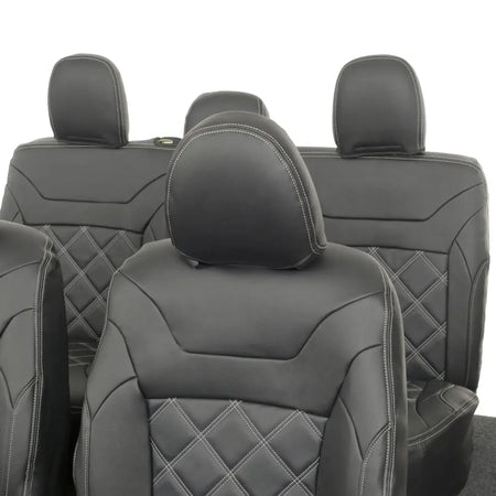 Mitsubishi Barbarian Tailored Leatherette Seat Covers (2016 Onwards) - Black - UK Custom Covers