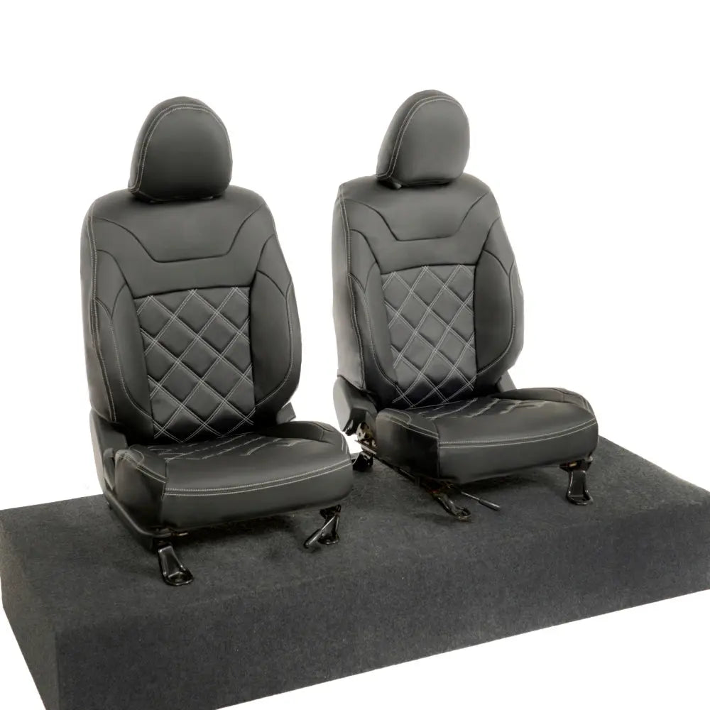 Mitsubishi Barbarian Tailored Leatherette Seat Covers (2016 Onwards) - Black - UK Custom Covers