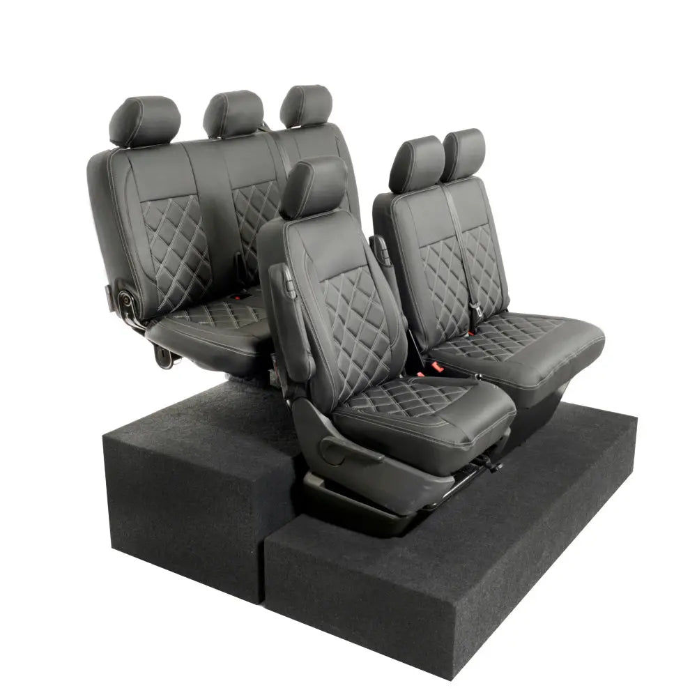 VW T5 / T5.1 Transporter Tailored Leatherette Seat Covers (2003-2015) - UK Custom Covers