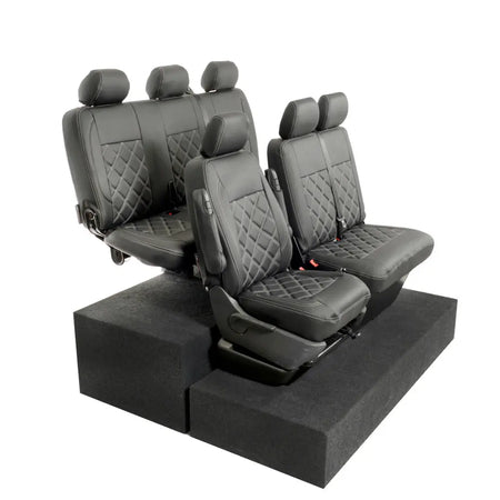 VW T5 / T5.1 Transporter Tailored Leatherette Seat Covers (2003-2015) - UK Custom Covers