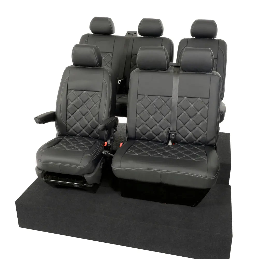 VW T5 / T5.1 Transporter Tailored Leatherette Seat Covers (2003-2015) - UK Custom Covers