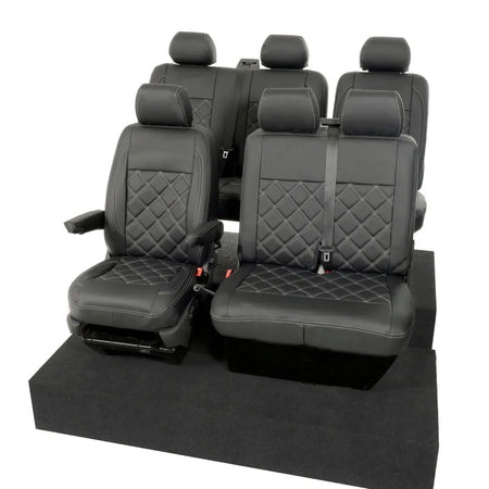VW T5 / T5.1 Transporter Tailored Leatherette Seat Covers (2003-2015) - UK Custom Covers