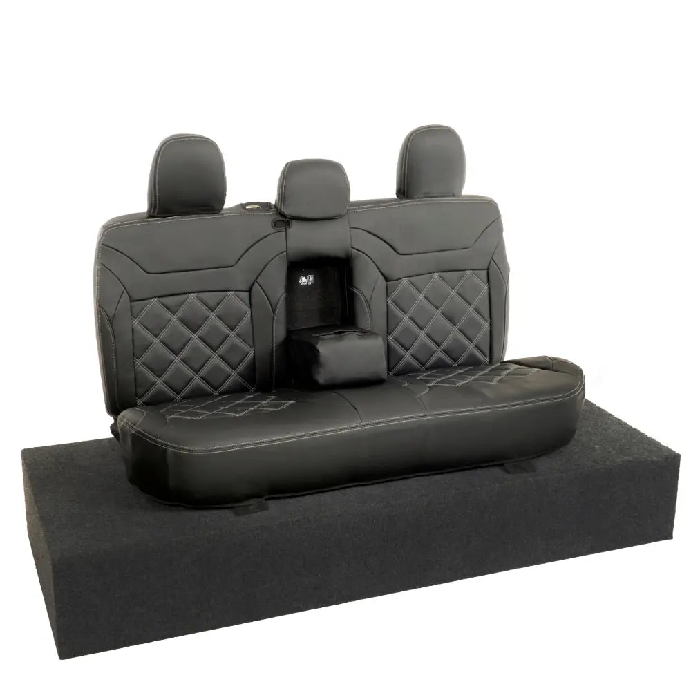 Mitsubishi Barbarian Tailored Leatherette Seat Covers (2016 Onwards) - Black - UK Custom Covers