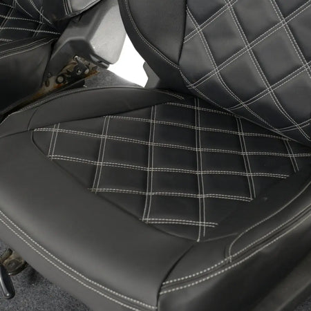 Mitsubishi Barbarian Tailored Leatherette Seat Covers (2016 Onwards) - Black - UK Custom Covers