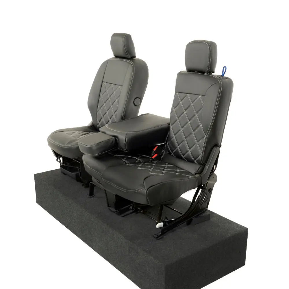 Toyota Proace City Tailored Leatherette Seat Covers (2018 Onwards) - Black - UK Custom Covers