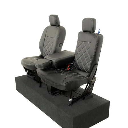 Toyota Proace City Tailored Leatherette Seat Covers (2018 Onwards) - Black - UK Custom Covers