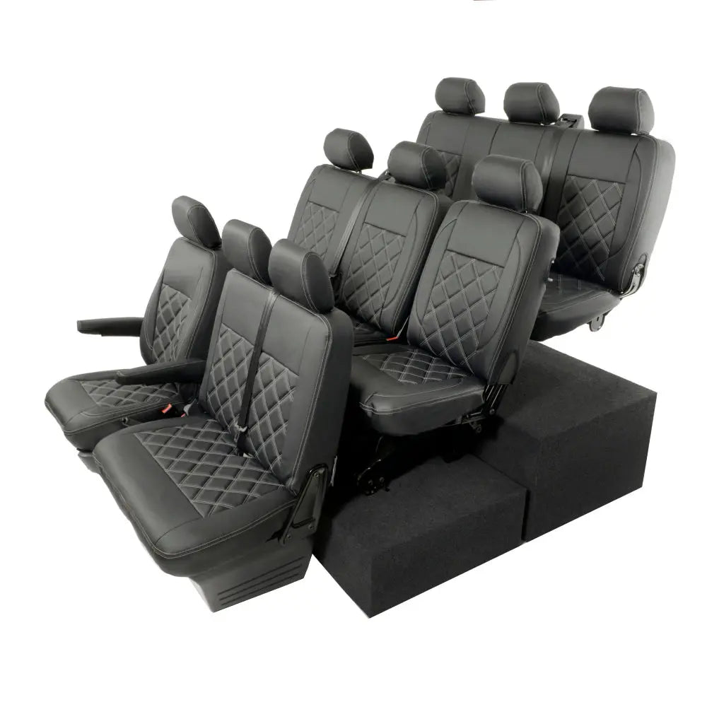 VW T5 / T5.1 Shuttle Tailored Leatherette Seat Covers (2003-2015) - UK Custom Covers