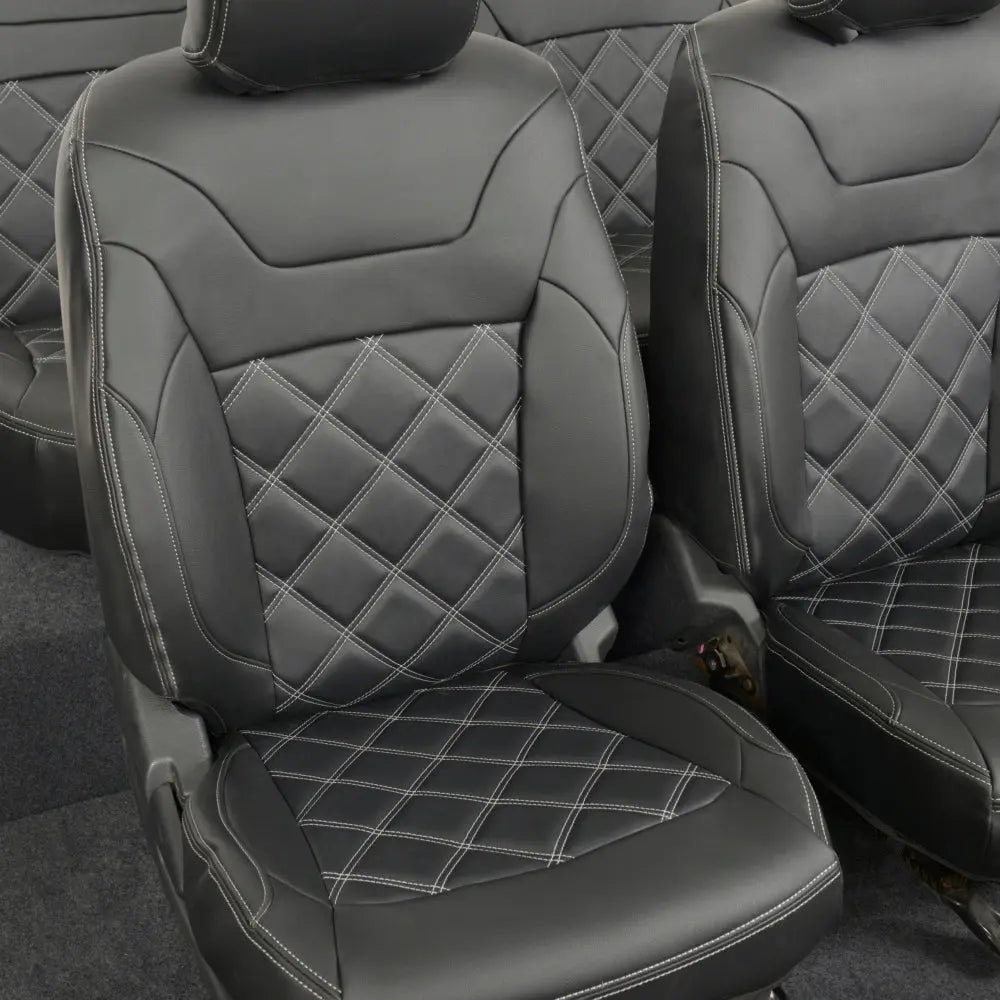 Mitsubishi Barbarian Tailored Leatherette Seat Covers (2016 Onwards) - Black - UK Custom Covers