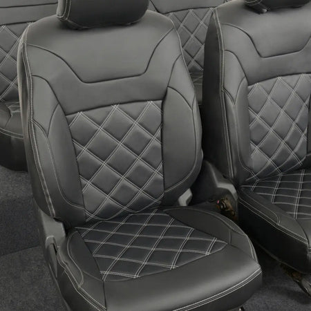 Mitsubishi Barbarian Tailored Leatherette Seat Covers (2016 Onwards) - Black - UK Custom Covers