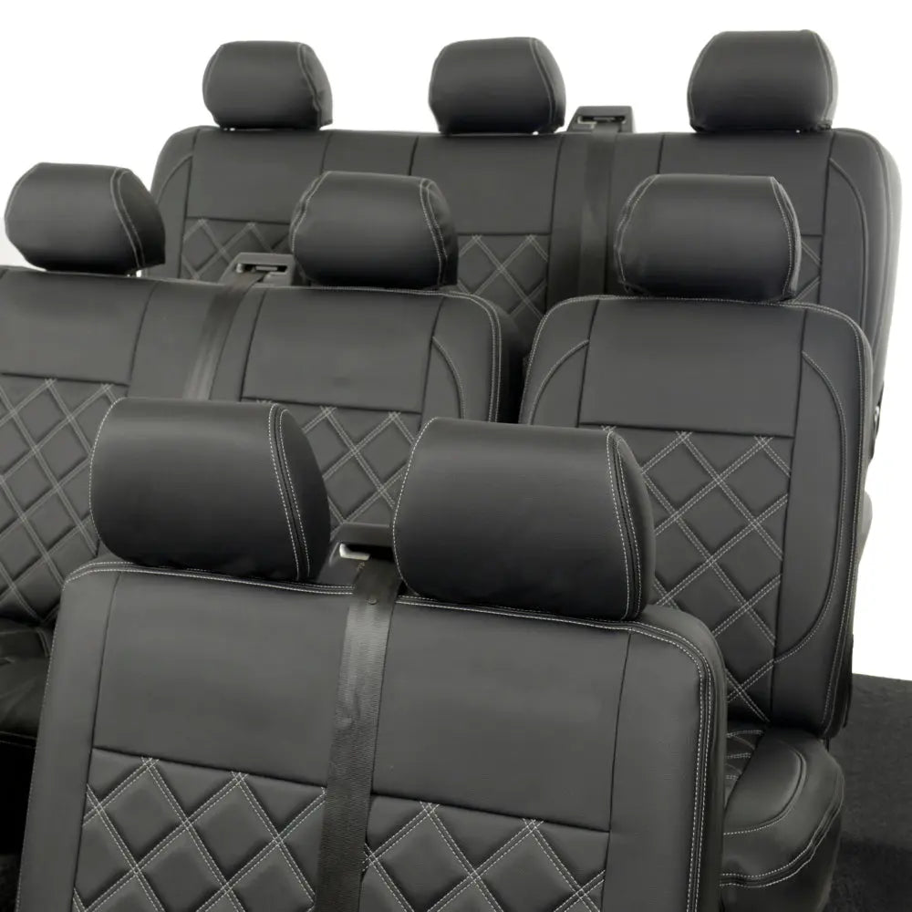 VW T5 / T5.1 Shuttle Tailored Leatherette Seat Covers (2003-2015) - UK Custom Covers