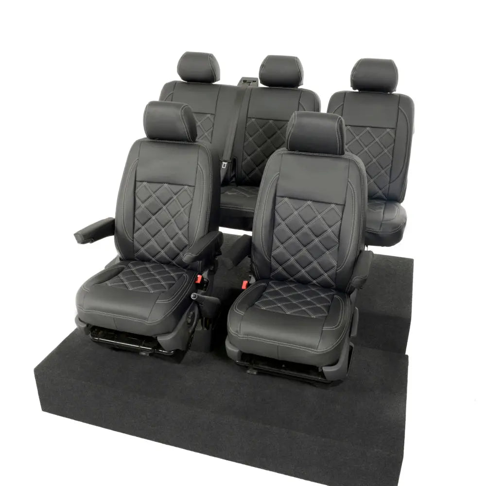 VW T5 / T5.1 Transporter Tailored Leatherette Seat Covers (2003-2015) - UK Custom Covers