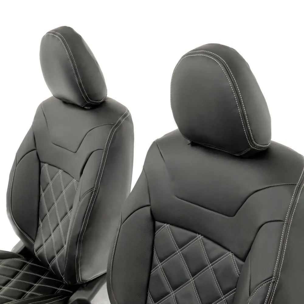 Mitsubishi Barbarian Tailored Leatherette Seat Covers (2016 Onwards) - Black - UK Custom Covers