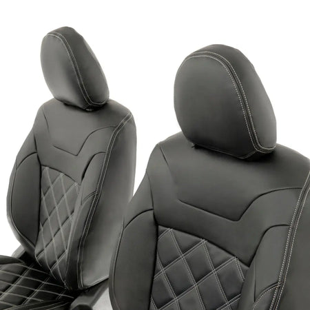 Mitsubishi Barbarian Tailored Leatherette Seat Covers (2016 Onwards) - Black - UK Custom Covers