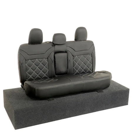 Mitsubishi Barbarian Tailored Leatherette Seat Covers (2016 Onwards) - Black - UK Custom Covers
