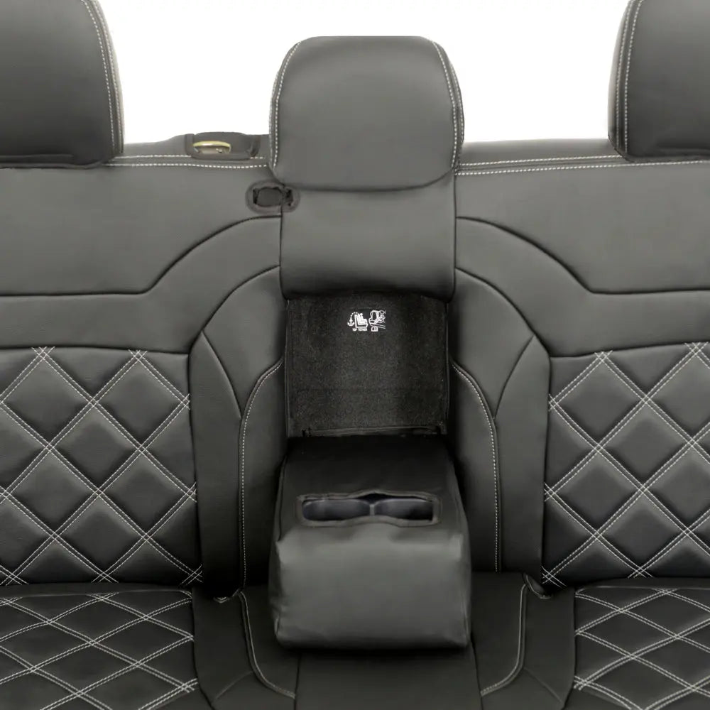 Mitsubishi Barbarian Tailored Leatherette Seat Covers (2016 Onwards) - Black - UK Custom Covers