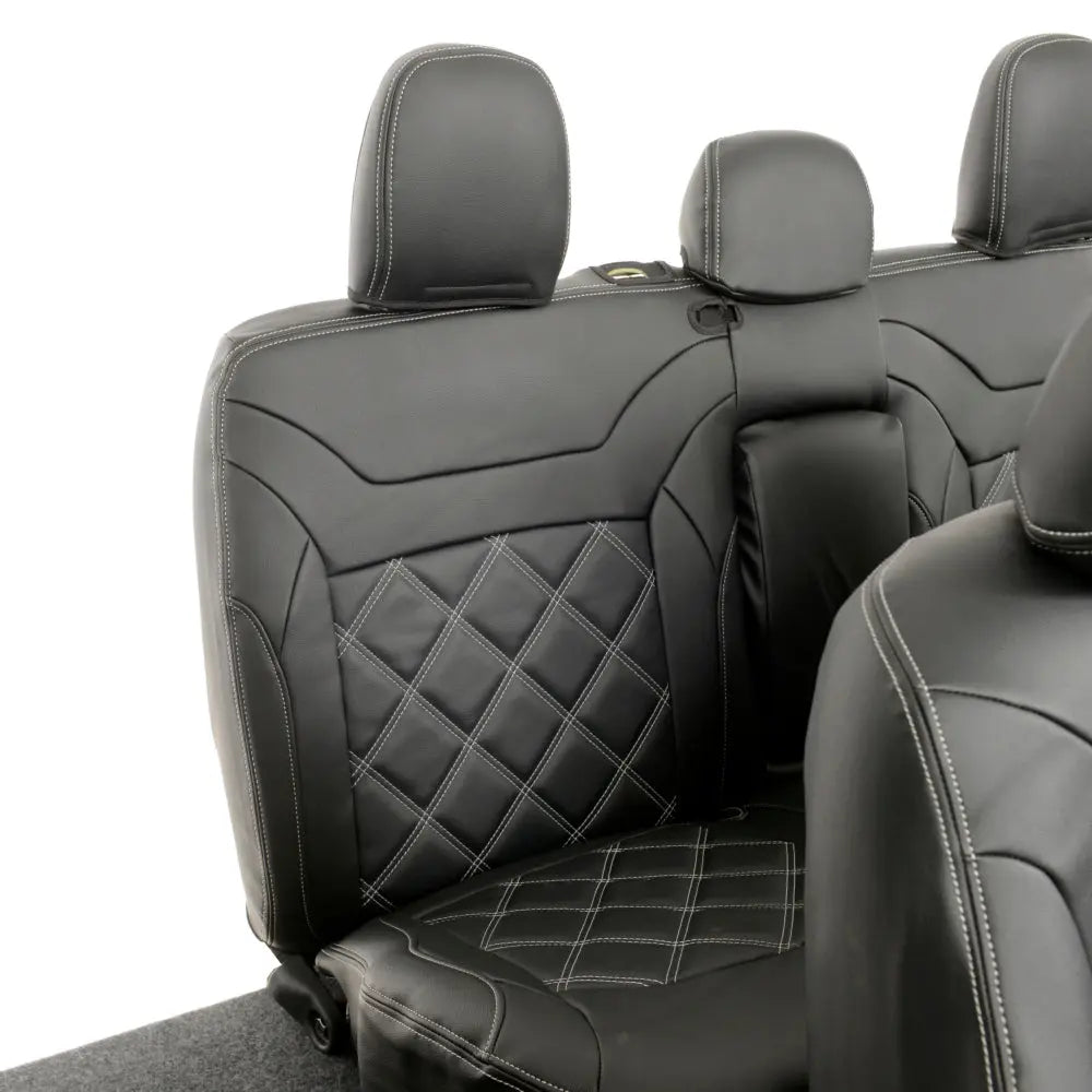 Mitsubishi Barbarian Tailored Leatherette Seat Covers (2016 Onwards) - Black - UK Custom Covers