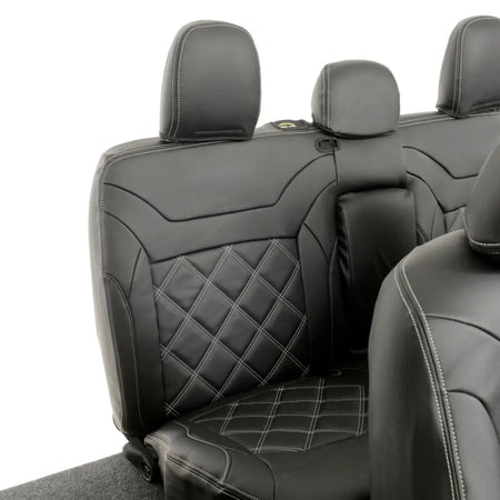 Mitsubishi Barbarian Tailored Leatherette Seat Covers (2016 Onwards) - Black - UK Custom Covers
