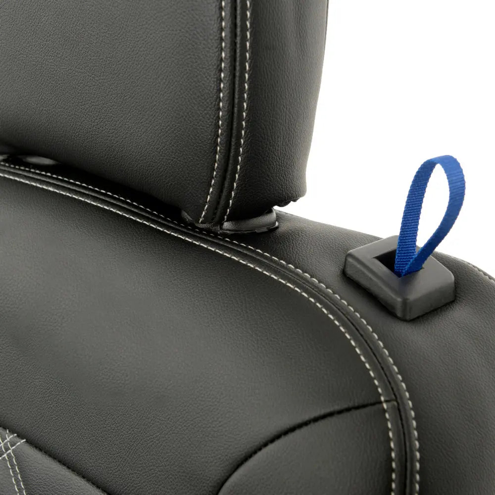 Toyota Proace City Tailored Leatherette Seat Covers (2018 Onwards) - Black - UK Custom Covers