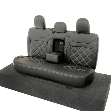 Mitsubishi Barbarian Tailored Leatherette Seat Covers (2016 Onwards) - Black - UK Custom Covers