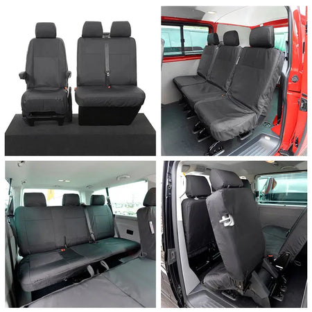 VW T6 / T6.1 Shuttle Tailored PU Seat Covers (2015 Onwards) - UK Custom Covers