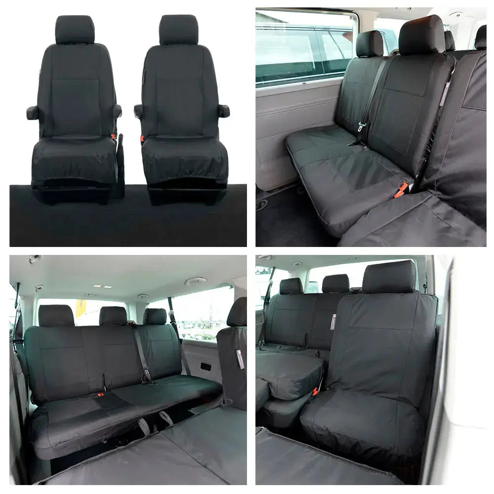 VW T6 / T6.1 Shuttle Tailored PU Seat Covers (2015 Onwards) - UK Custom Covers