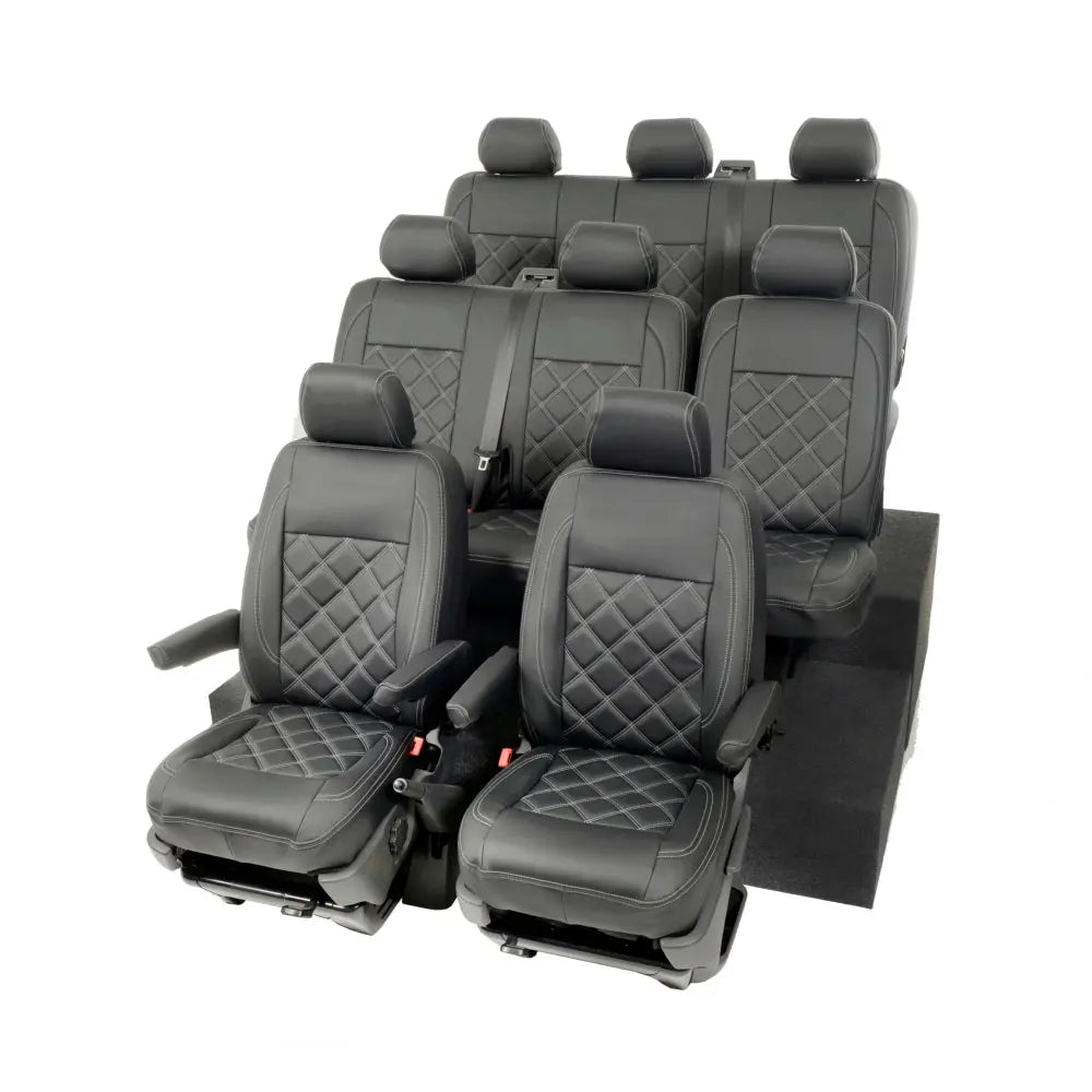 VW T5 / T5.1 Shuttle Tailored Leatherette Seat Covers (2003-2015) - UK Custom Covers