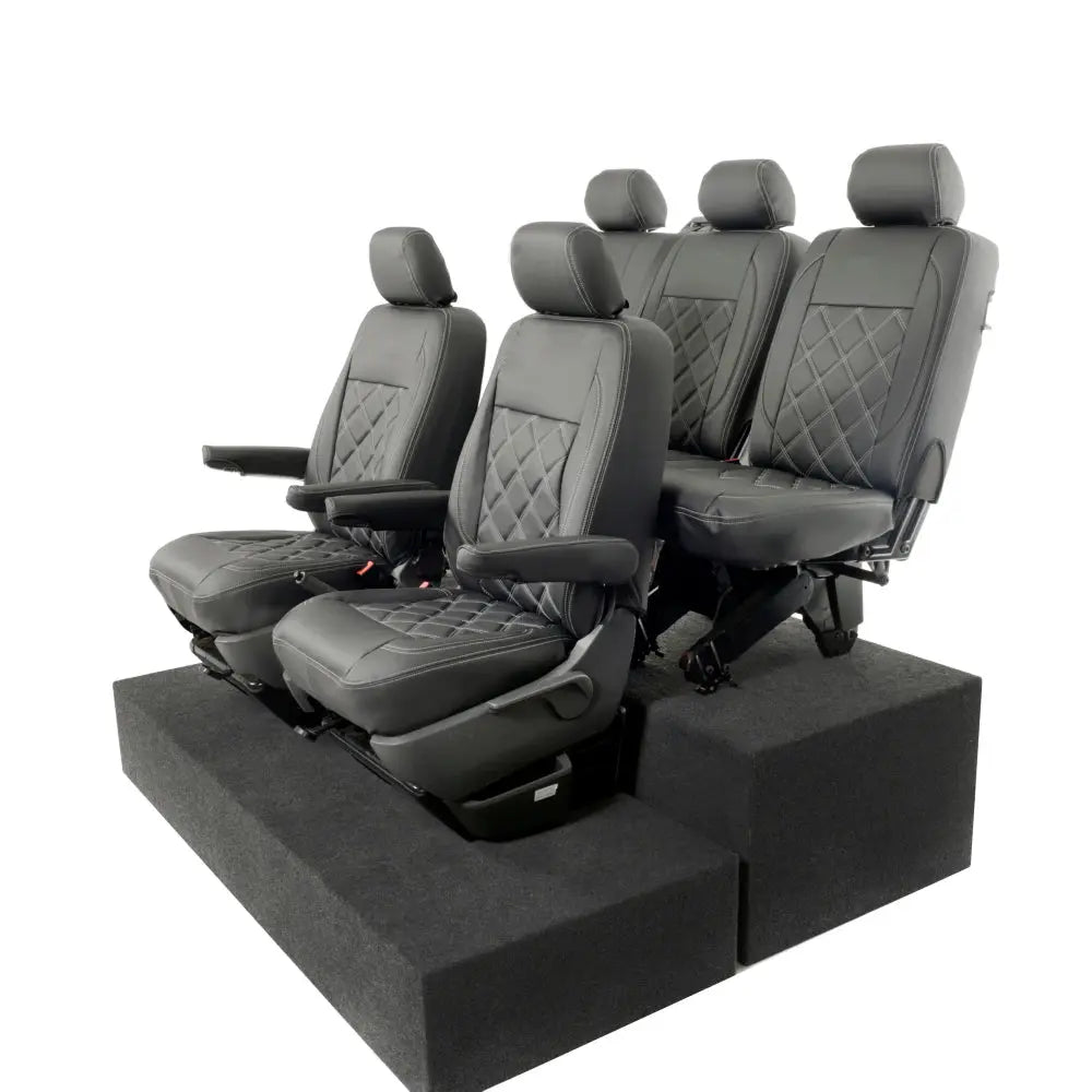 VW T5 / T5.1 Transporter Tailored Leatherette Seat Covers (2003-2015) - UK Custom Covers