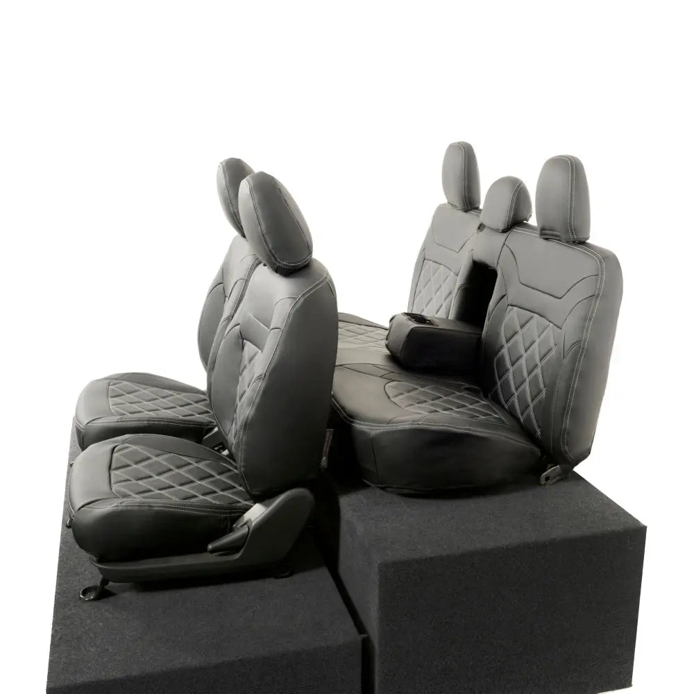 Mitsubishi Barbarian Tailored Leatherette Seat Covers (2016 Onwards) - Black - UK Custom Covers