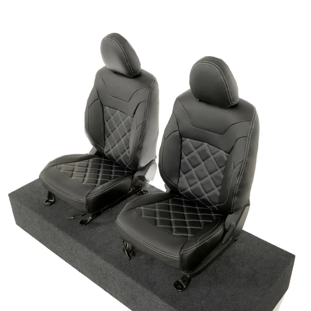 Mitsubishi Barbarian Tailored Leatherette Seat Covers (2016 Onwards) - Black - UK Custom Covers