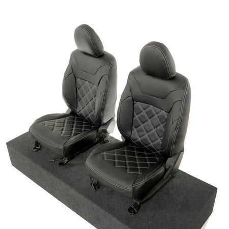 Mitsubishi Barbarian Tailored Leatherette Seat Covers (2016 Onwards) - Black - UK Custom Covers