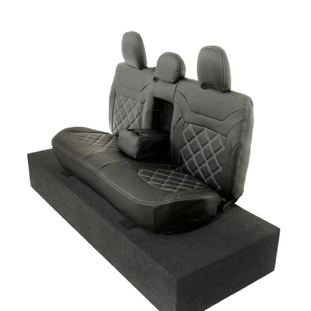Mitsubishi Barbarian Tailored Leatherette Seat Covers (2016 Onwards) - Black - UK Custom Covers