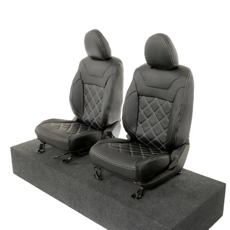 Mitsubishi Barbarian Tailored Leatherette Seat Covers (2016 Onwards) - Black - UK Custom Covers