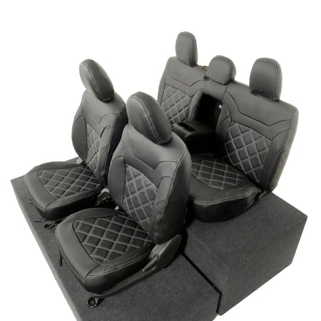 Mitsubishi Barbarian Tailored Leatherette Seat Covers (2016 Onwards) - Black - UK Custom Covers
