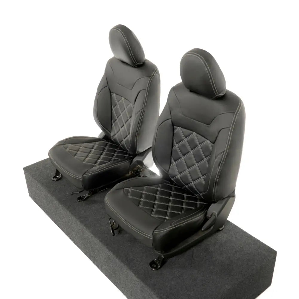 Mitsubishi Barbarian Tailored Leatherette Seat Covers (2016 Onwards) - Black - UK Custom Covers