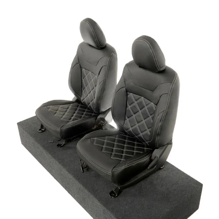 Mitsubishi Barbarian Tailored Leatherette Seat Covers (2016 Onwards) - Black - UK Custom Covers
