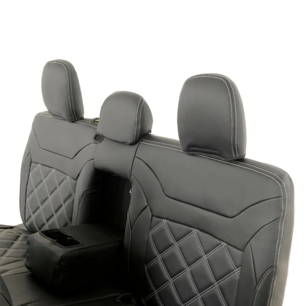 Mitsubishi Barbarian Tailored Leatherette Seat Covers (2016 Onwards) - Black - UK Custom Covers